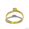 Kép 1/2 - Női köves gyűrű szögletes foglalattal (Sárga  - 2.2 gr) - 1007S