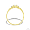 Kép 3/4 - Többköves női gyűrű áttört végtelen mintával (Sárga  - 1.7 gr) - 1009S