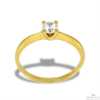 Kép 1/4 - Női szoliter gyűrű szögletes karmokkal (Sárga  - 2.1 gr) - 1012S