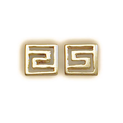 Görög mintás fülbevaló (Sárga  - 0.8 gr) - 721S