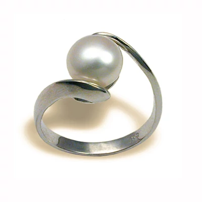 Gyöngyös gyűrű (Fehér  - 3.7 gr) - 749F