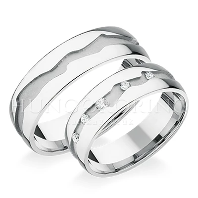 Fehér szinű különleges karikagyűrű (4.6 gr) -  RA9310F