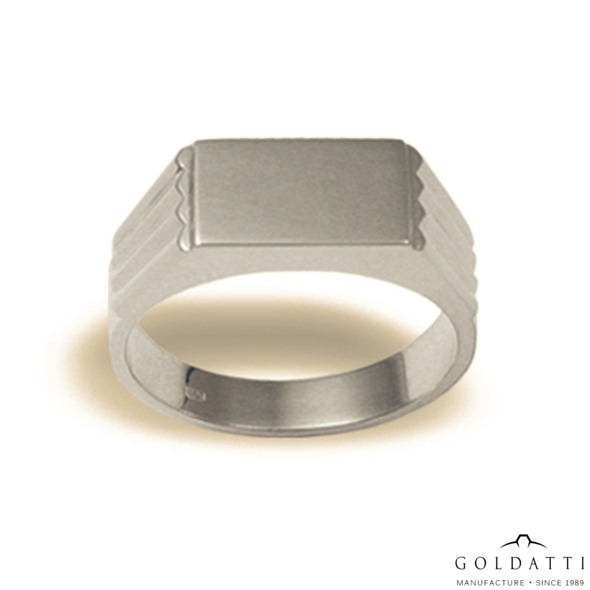 Férfi pecsétgyűrű (Fehér  - 8 gr) - 001F