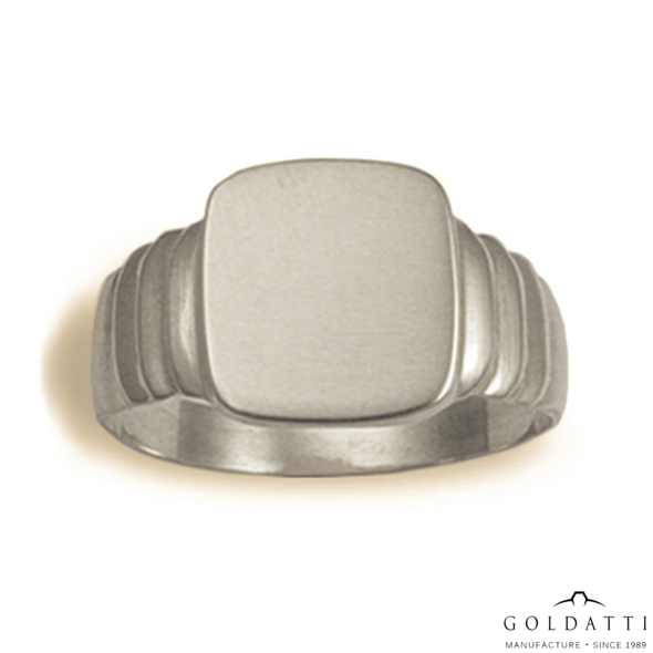 Unisex pecsétgyűrű (Fehér  - 6.6 gr) - 011F
