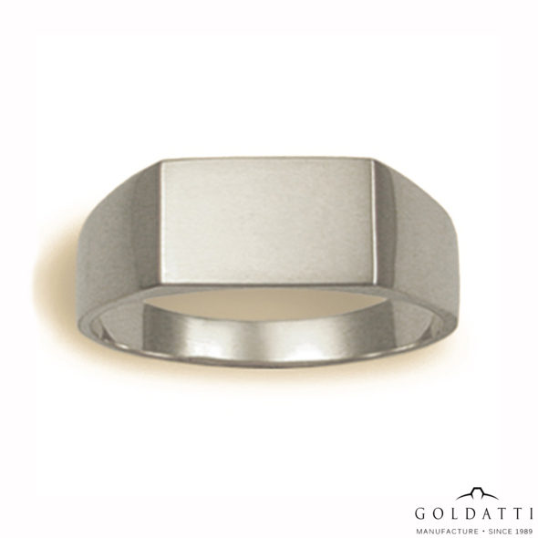 Unisex pecsétgyűrű (Fehér  - 5.5 gr) - 012F