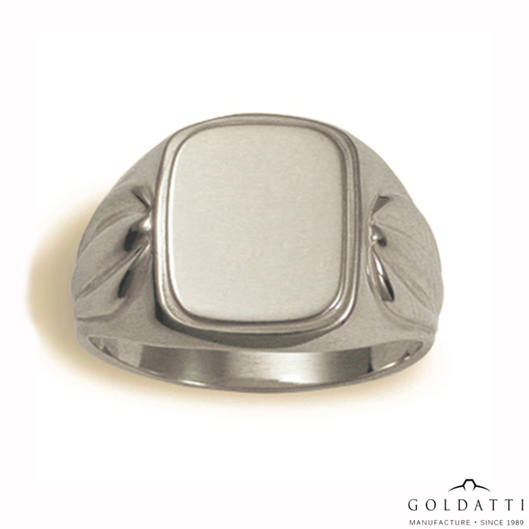 Unisex pecsétgyűrű (Fehér  - 8 gr) - 019F