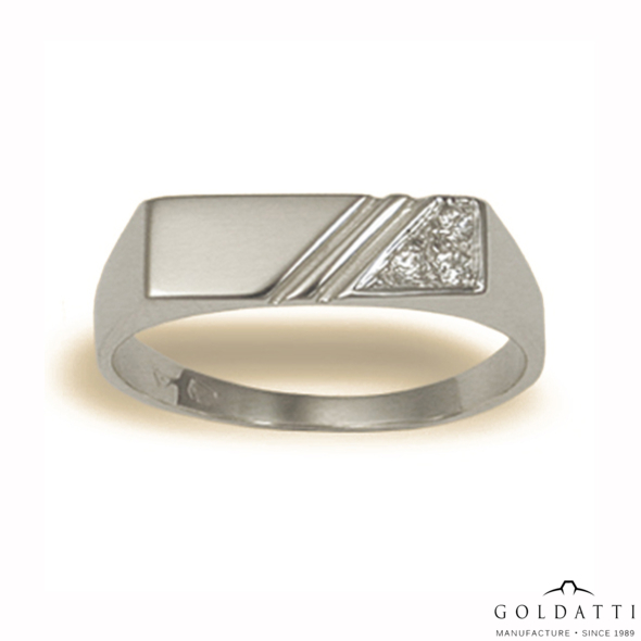 Női pecsétgyűrű (Fehér  - 3.6 gr) - 025F