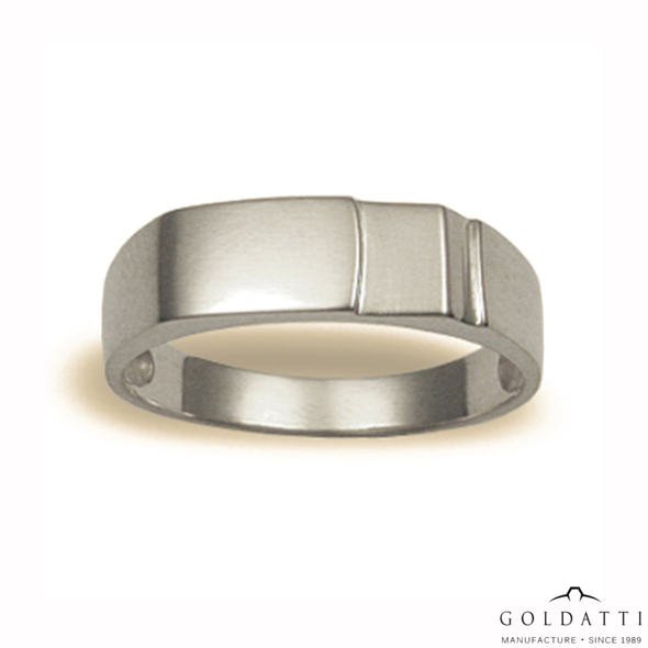 Unisex pecsétgyűrű (Fehér  - 4.5 gr) - 027F