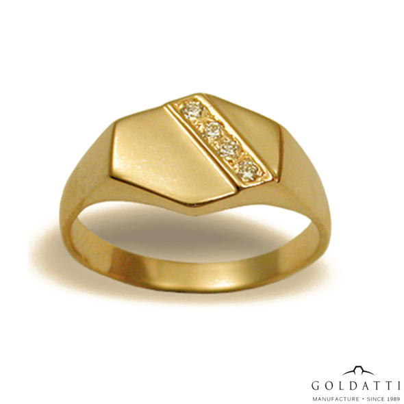 Női pecsétgyűrű (Sárga  - 5.2 gr) - 029S