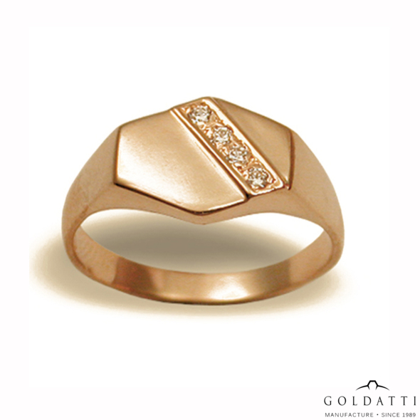 Női pecsétgyűrű (Vörös  - 5.2 gr) - 029V