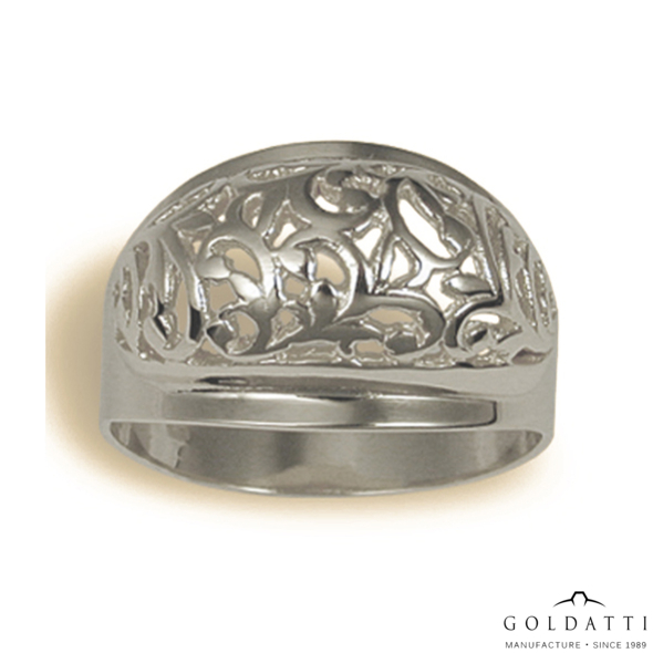Barokk mintás Női gyűrű (Fehér  - 6.5 gr) - 034F