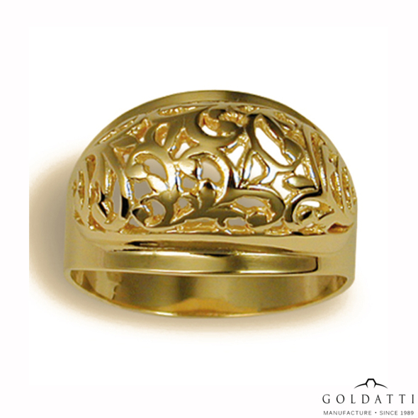 Barokk mintás Női gyűrű (Sárga  - 6.5 gr) - 034S