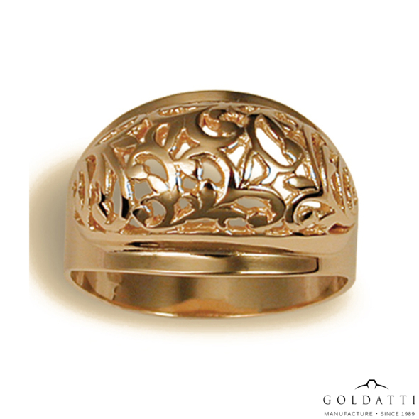 Barokk mintás Női gyűrű (Vörös  - 6.5 gr) - 034V