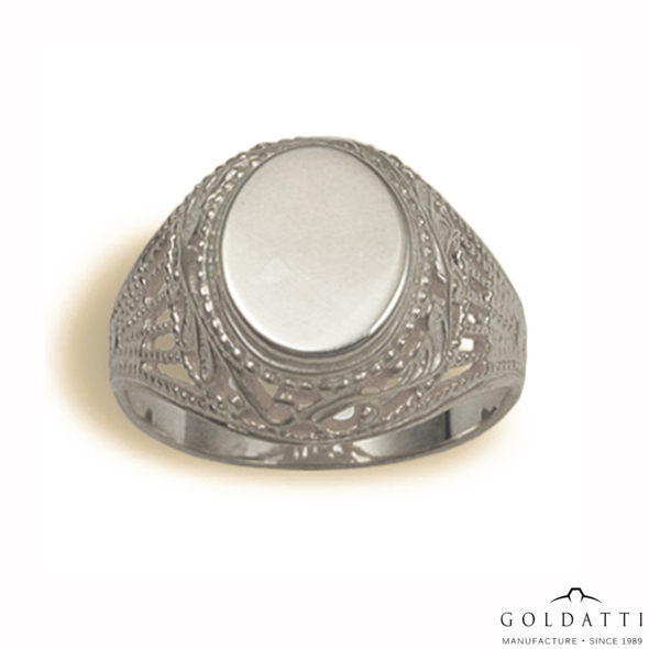 Női pecsétgyűrű (Fehér  - 7.3 gr) - 035F