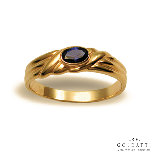 Női köves gyűrű (Sárga  - 4 gr) - 052S