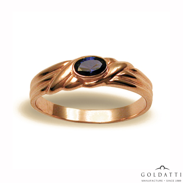 Női köves gyűrű (Vörös  - 4 gr) - 052V