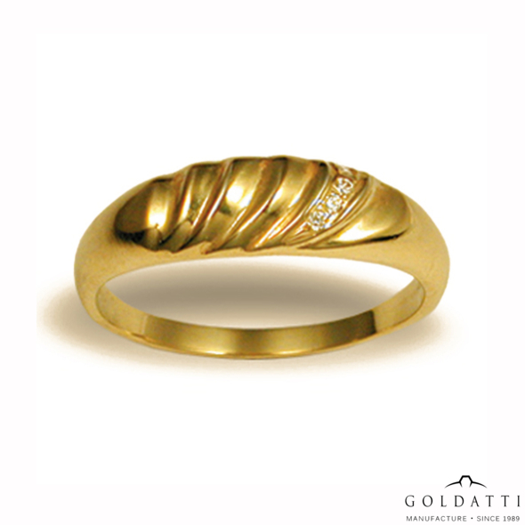 Női köves gyűrű (Sárga  - 5.4 gr) - 055S