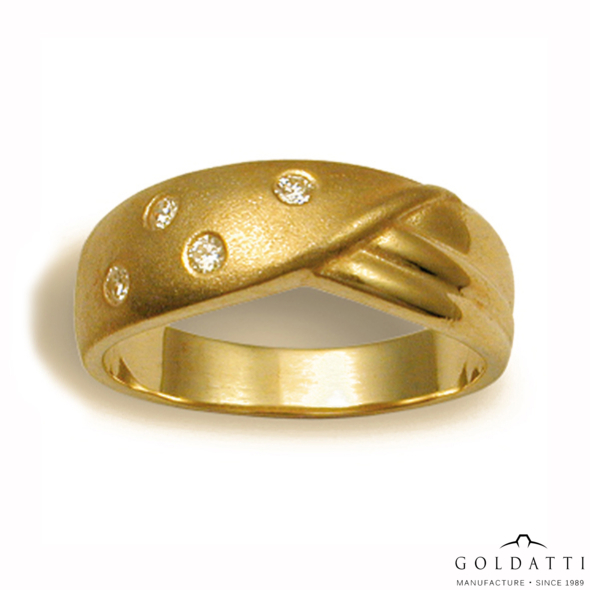 Női köves gyűrű (Sárga  - 5.4 gr) - 071S