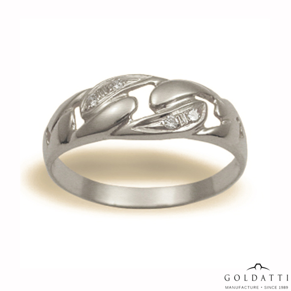 Női köves gyűrű (Fehér  - 2.8 gr) - 078F