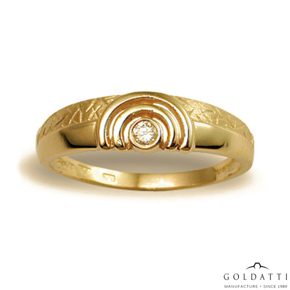Női köves gyűrű (Sárga  - 3.2 gr) - 118S