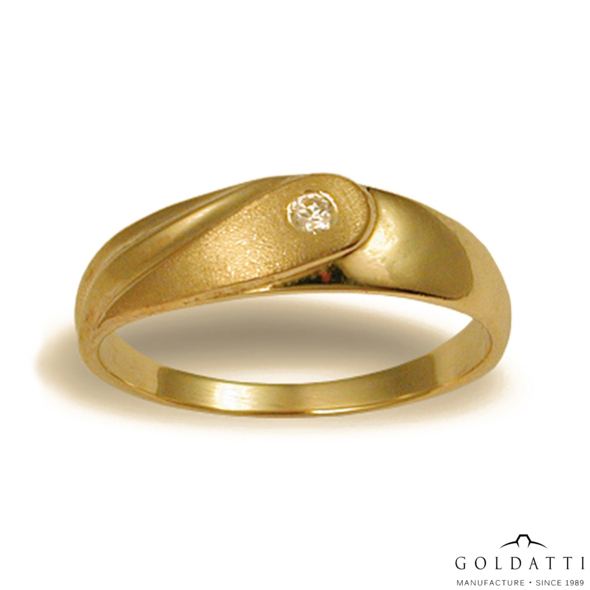 Női köves gyűrű (Sárga  - 2.8 gr) - 120S