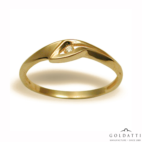 Női köves gyűrű (Sárga  - 2.2 gr) - 133S