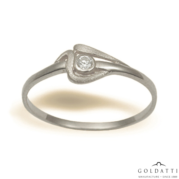 Női köves gyűrű (Fehér  - 1.5 gr) - 136F