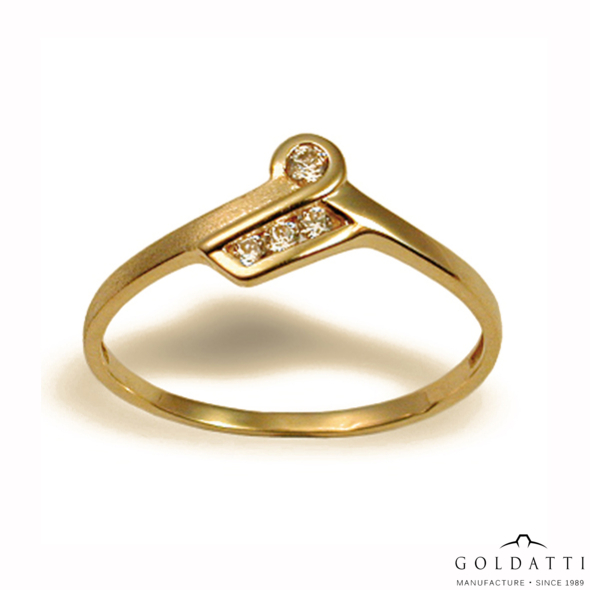 Női köves gyűrű (Sárga  - 1.4 gr) - 154S