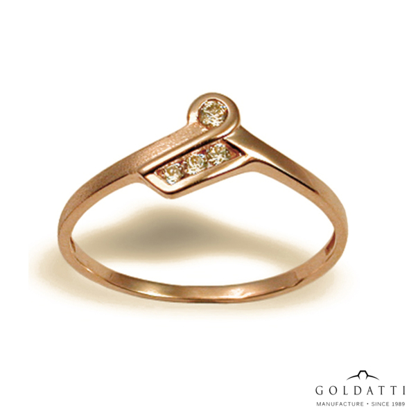 Női köves gyűrű (Vörös  - 1.4 gr) - 154V