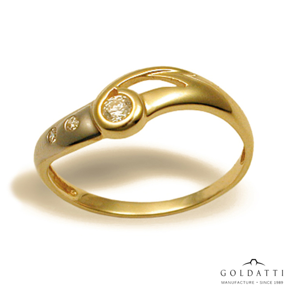 Női köves gyűrű (Sárga  - 2 gr) - 166S