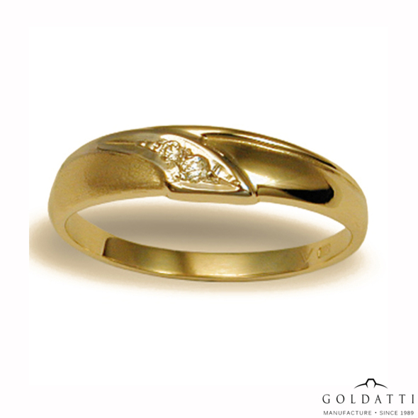 Női köves gyűrű (Sárga  - 2.5 gr) - 168S