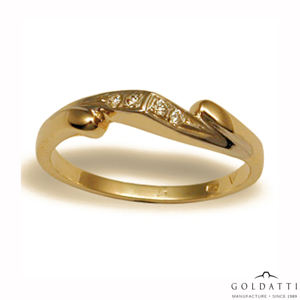 Női köves gyűrű (Sárga  - 3 gr) - 170S