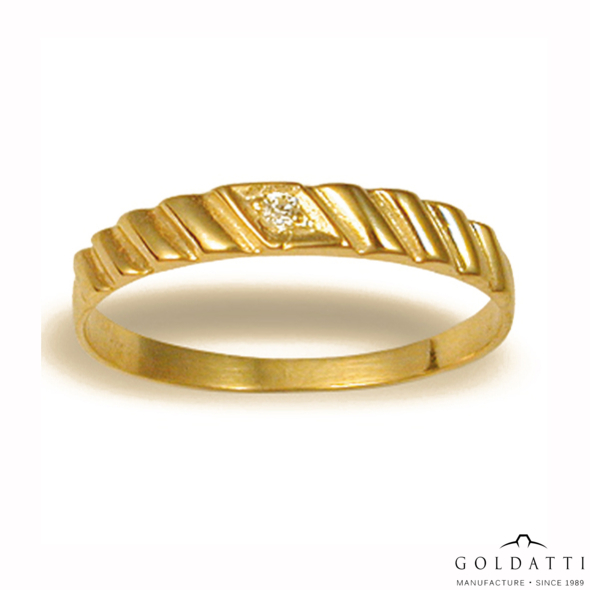 Női köves gyűrű (Sárga  - 1.5 gr) - 180S
