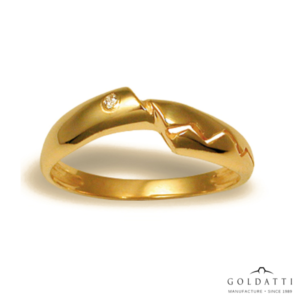 Női köves gyűrű (Sárga  - 2.4 gr) - 191S