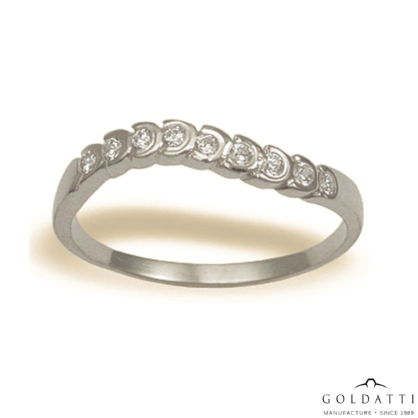 Női köves gyűrű (Fehér  - 2.3 gr) - 192F