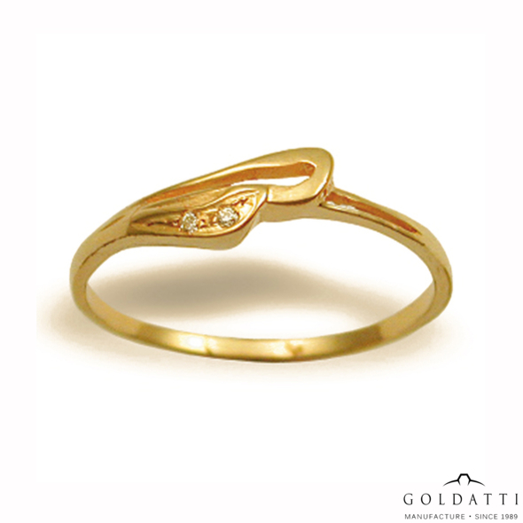 Női köves gyűrű (Sárga  - 2.1 gr) - 194S