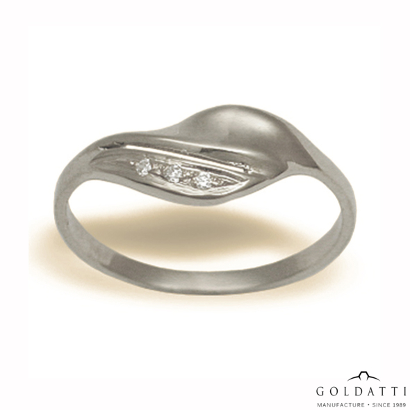Női köves gyűrű (Fehér  - 2.4 gr) - 197F