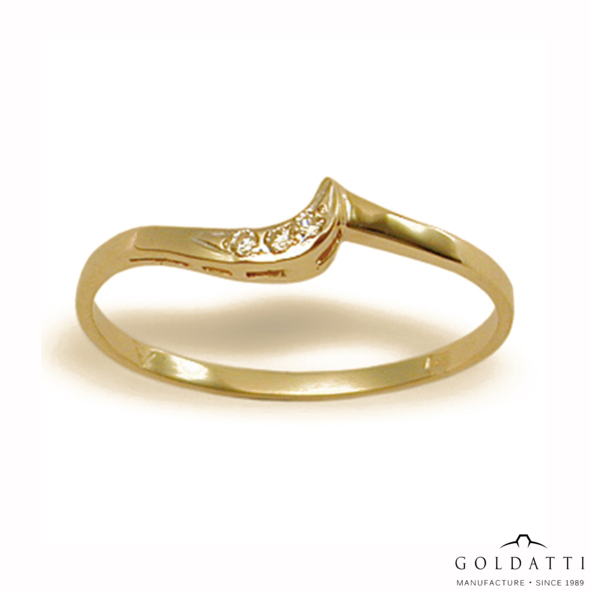 Női köves gyűrű (Sárga  - 1 gr) - 200S