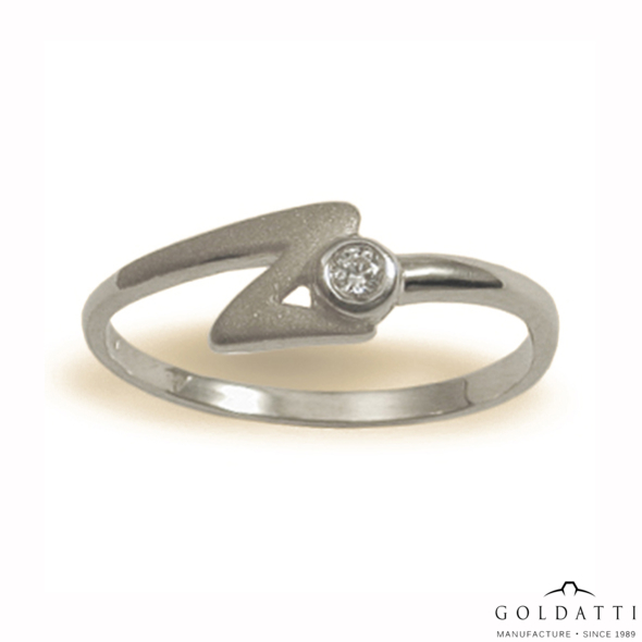 Női köves gyűrű (Fehér  - 1.7 gr) - 201F