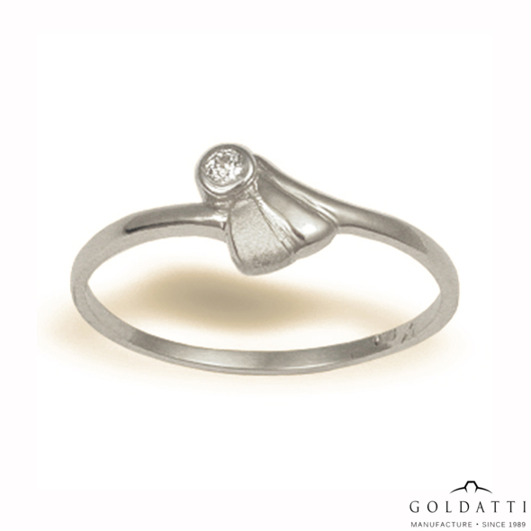 Női köves gyűrű (Fehér  - 1.4 gr) - 203F