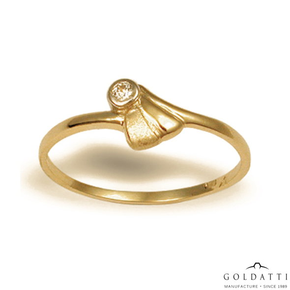 Női köves gyűrű (Sárga  - 1.4 gr) - 203S