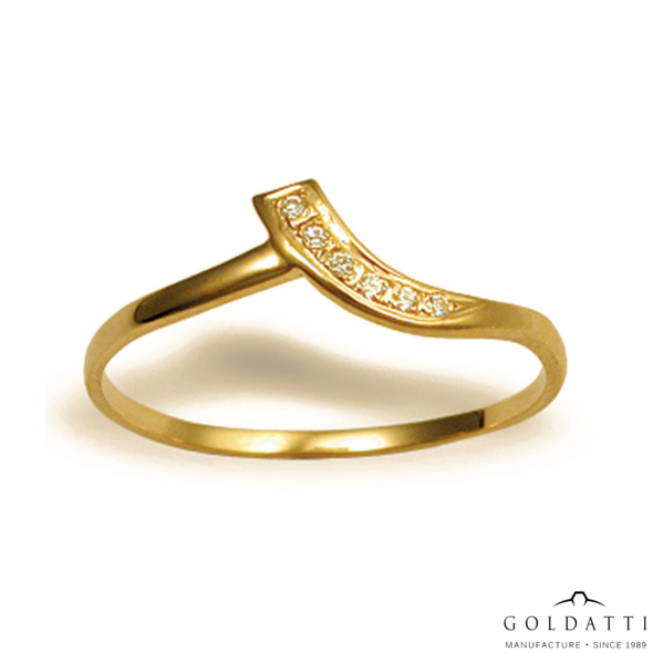 Női köves gyűrű (Sárga  - 1.6 gr) - 207S