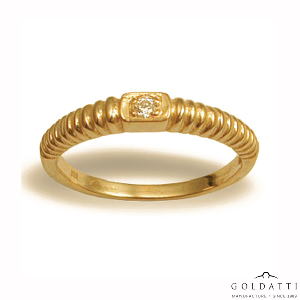 Női köves gyűrű (Sárga  - 1.9 gr) - 208S