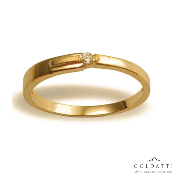 Női köves gyűrű (Sárga  - 2.4 gr) - 209S