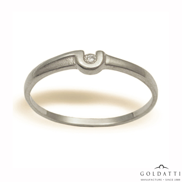 Női köves gyűrű (Fehér  - 1.4 gr) - 211F