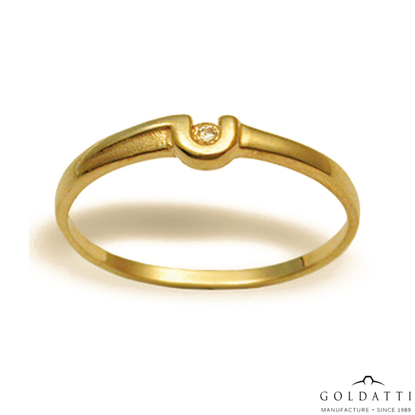 Női köves gyűrű (Sárga  - 1.4 gr) - 211S