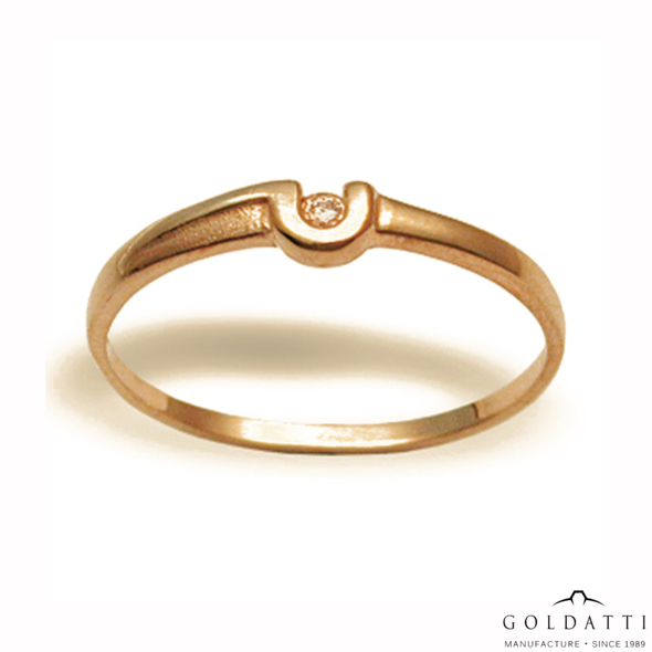Női köves gyűrű (Vörös  - 1.4 gr) - 211V
