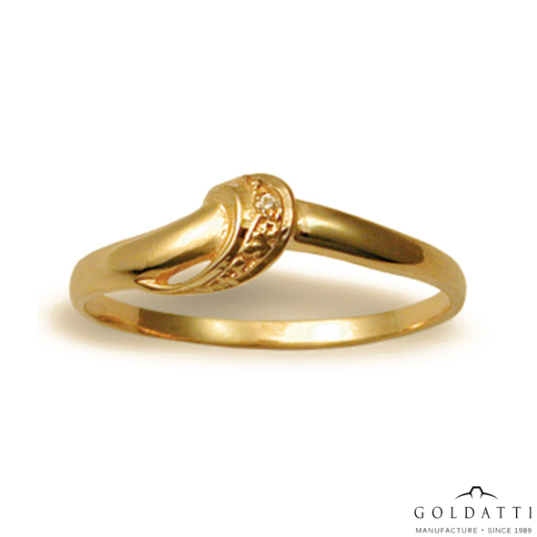 Női köves gyűrű (Sárga  - 1.8 gr) - 213S