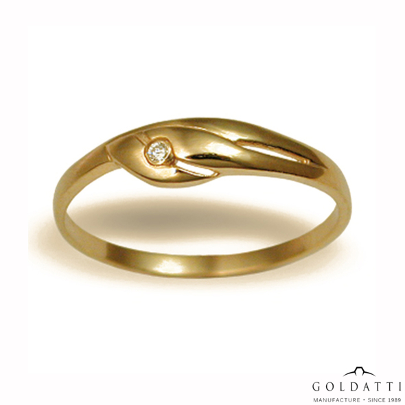 Női köves gyűrű (Sárga  - 1.6 gr) - 214S