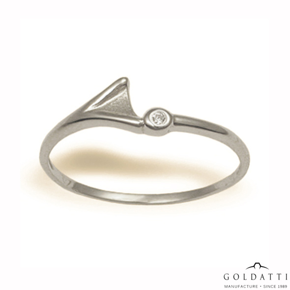 Női köves gyűrű (Fehér  - 1.2 gr) - 221F